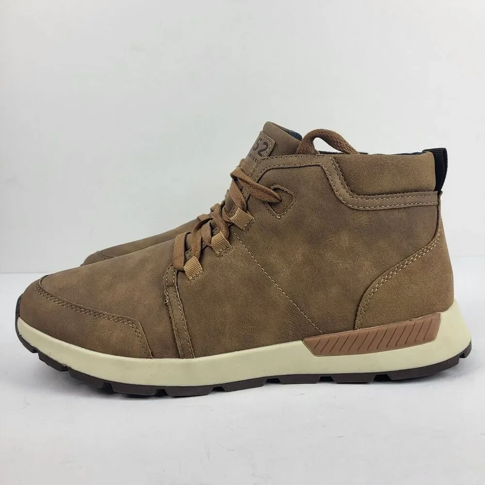 Bullboxer B-52 Dell Lace Up Casual Sneaker Boot Side zip Brown Size 10